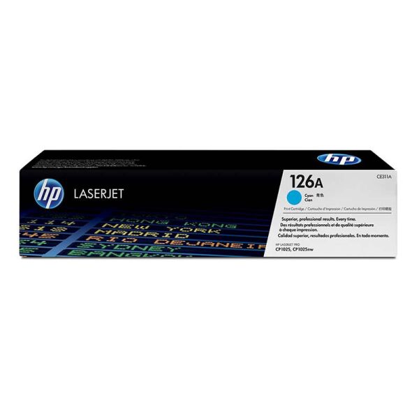 

Оригинальный картридж HP 126A (CE311A) Cyan для принтера HP LaserJet Pro Color CP1012/1020/1025/M175/275