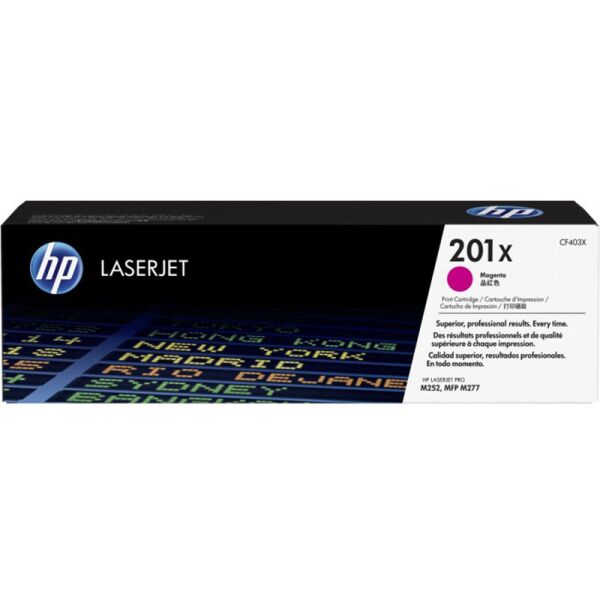 

Оригинальный картридж HP 201X (CF403X) Magenta для принтера HP Color LaserJet Pro M252dw M252n M277dw M277n