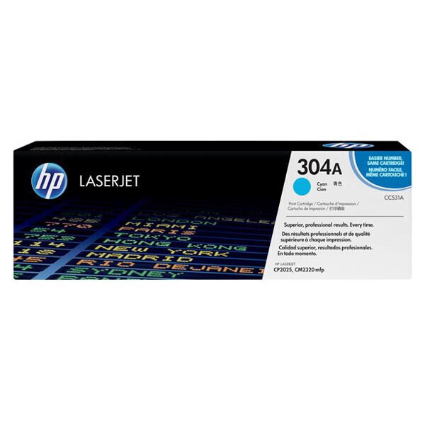 

Оригинальный картридж HP 304A (CC531A) Cyan для принтера HP Color LaserJet CM2320/CP2020/2025