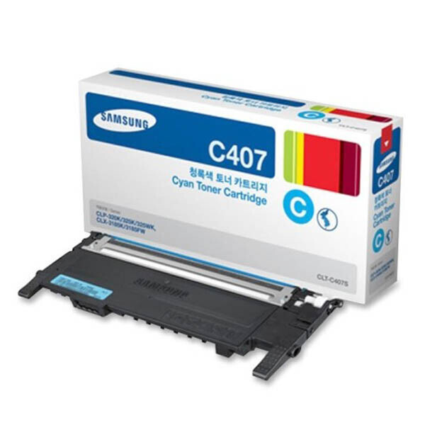

Оригинальный картридж Samsung CLT-C407S Cyan (ST998A) принтер Samsung CLP-320 320N 325 CLX-3185 3185N 3185