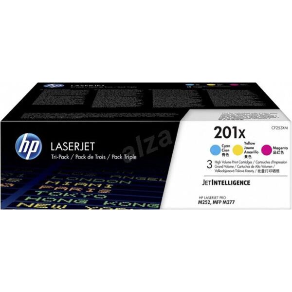 

Оригинальный набор картриджей HP 201X CF253XM Tri-Pack к принтеру Color LaserJet M252dw n 274n MFP M277dw Pro