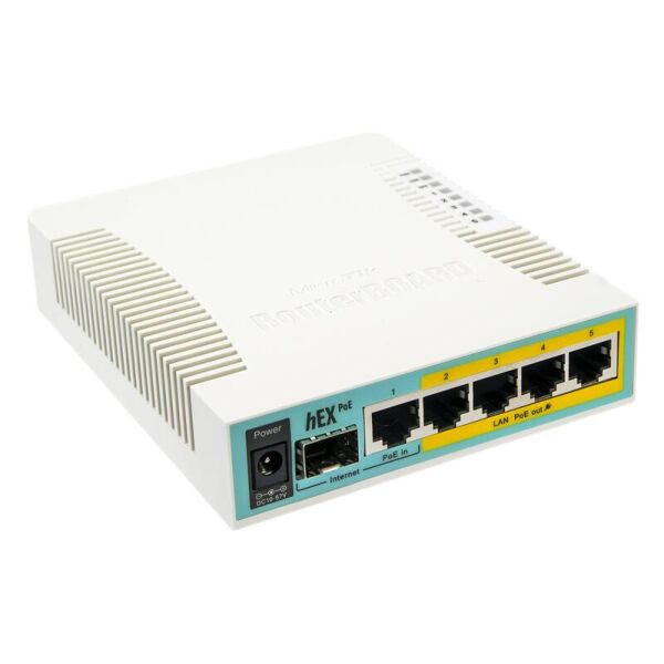 

Маршрутизатор MikroTik RouterBOARD RB960PGS hEX PoE (800MHz/128Mb, 1xUSB, 5х1000Мбит, Passive PoE)