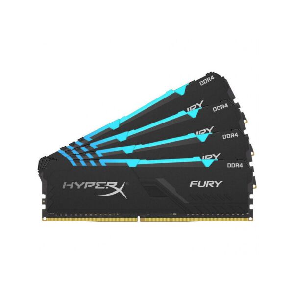 

Память Kingston DDR4 2666 64GB KIT (16GBx4) HyperX Fury RGB HX426C16FB4AK4/64