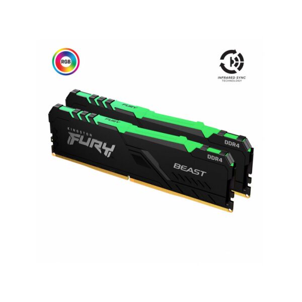 

Память Kingston FURY 16 GB (2x8GB) DDR4 3000 MHz Beast RGB (KF430C15BBAK2/16)