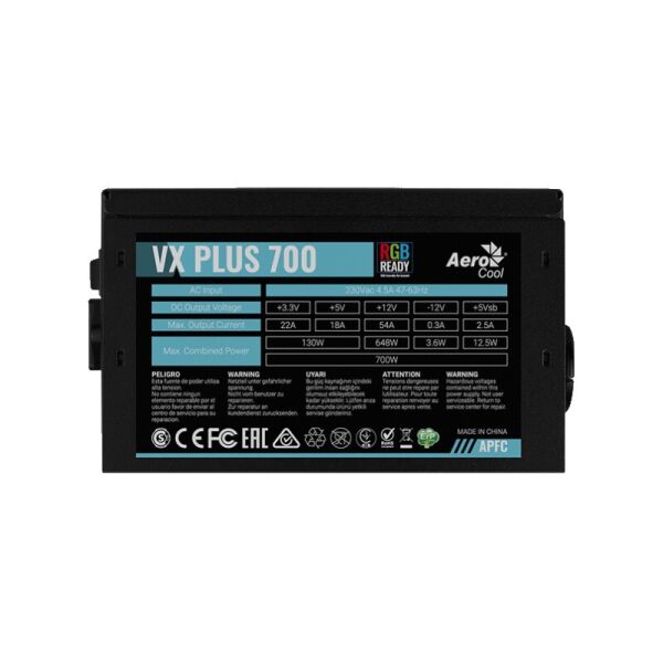 

Блок питания Aerocool Value Plus RGB VX Plus 700 RGB