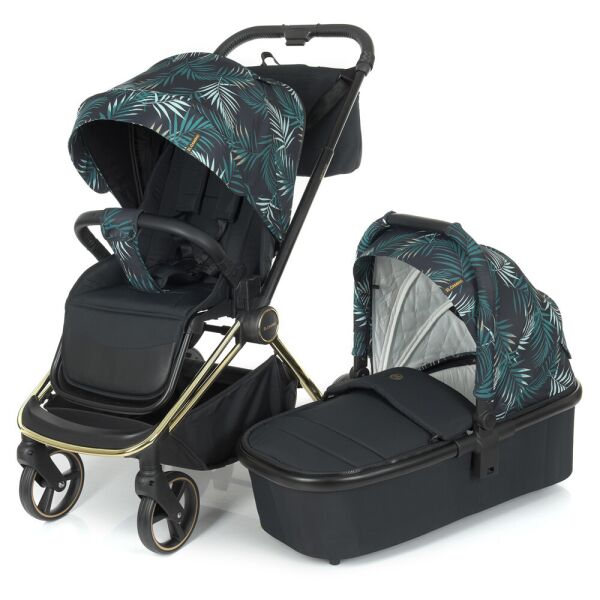 

Коляска универсальная 2в1 ME 1091-G PERSONA Black Green Palm EL CAMINO
