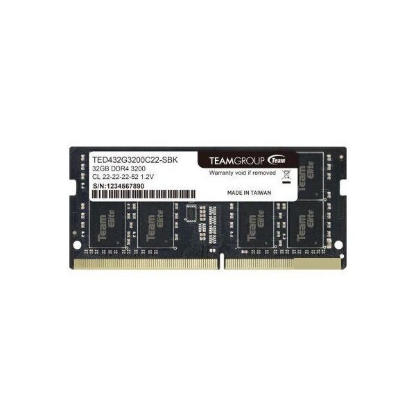 

Team Group Elite 32GB 3200MHz CL22 DDR4 SODIMM (TED432G3200C22-S01)