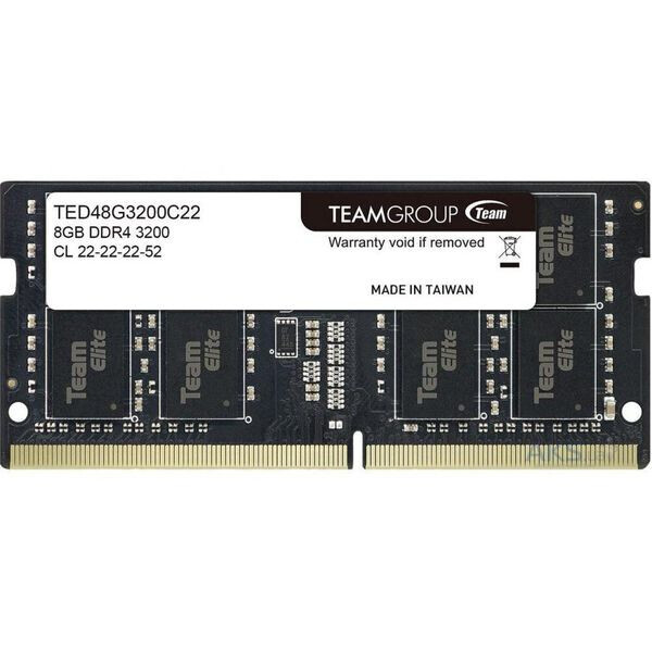 

Team Elite C22 SO-DIMM DDR4 8GB 3200 (TED48G3200C22-S01)