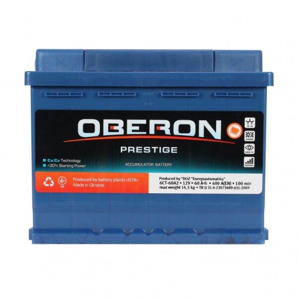 

OBERON 6СТ-60 Аз Prestige 600А 240х175х190