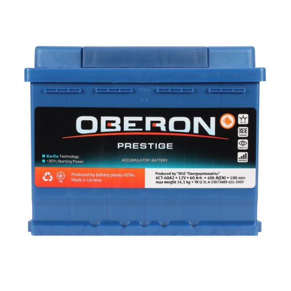

OBERON 6СТ-60 АзЕ Prestige 600А 240х175х190