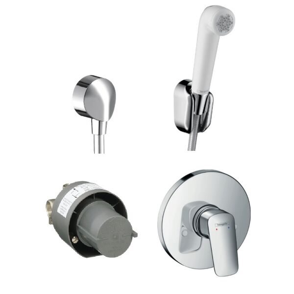 

Набор скрытого монтажа с гигиенической лейкой Hansgrohe LOGIS (71666000+27454000+32127000) 1112019