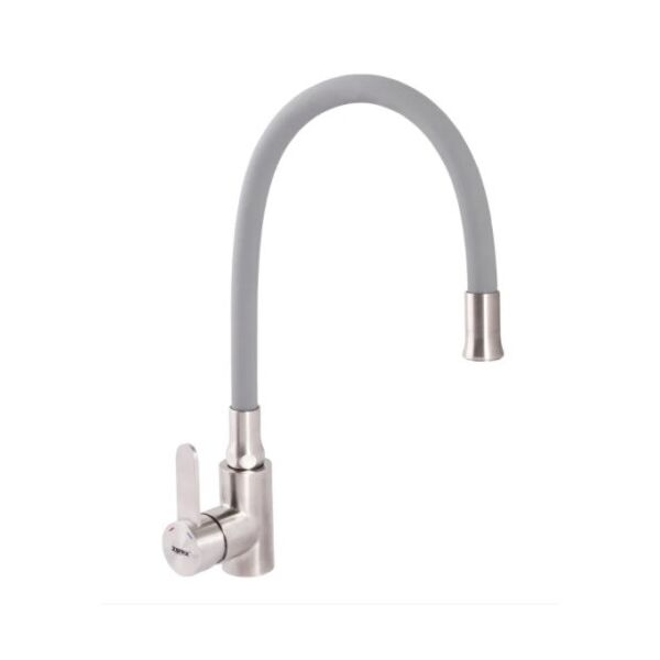 

Смеситель для кухни Zerix LR74004-9 с серым гибким изливом LL1204