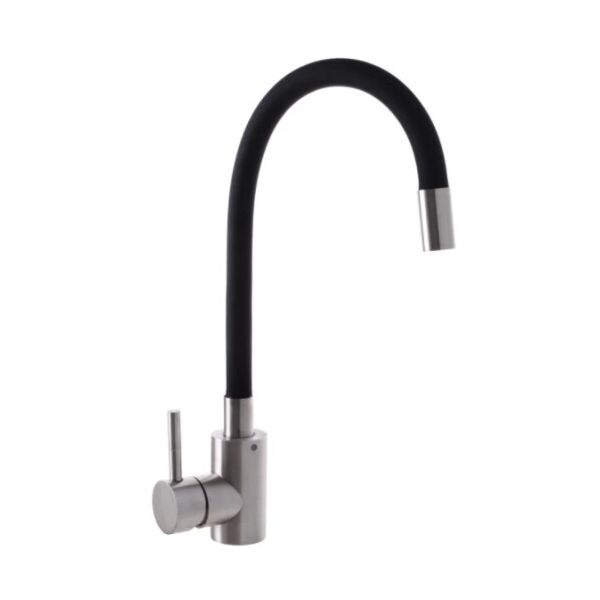 

Смеситель для кухни MIXXUS SUS-011 (черный силиконовый излив) (SS2798)