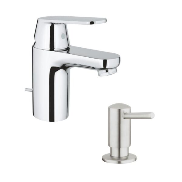 

Набор: смеситель для умывальника Grohe Eurosmart Cosmopolitan 32825000 + дозатор Grohe EX Contemporary 40536DC0