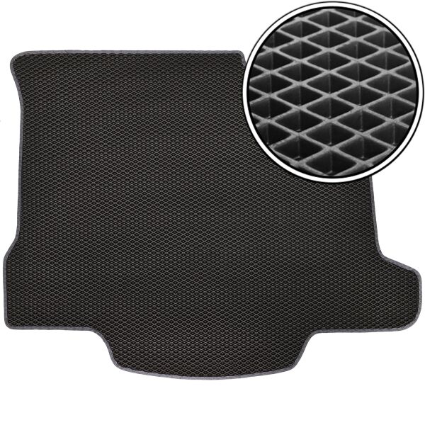 

Коврик в багажник Kinetic для Mazda 3 '09-13 седан EVA черный с серой тесьмой