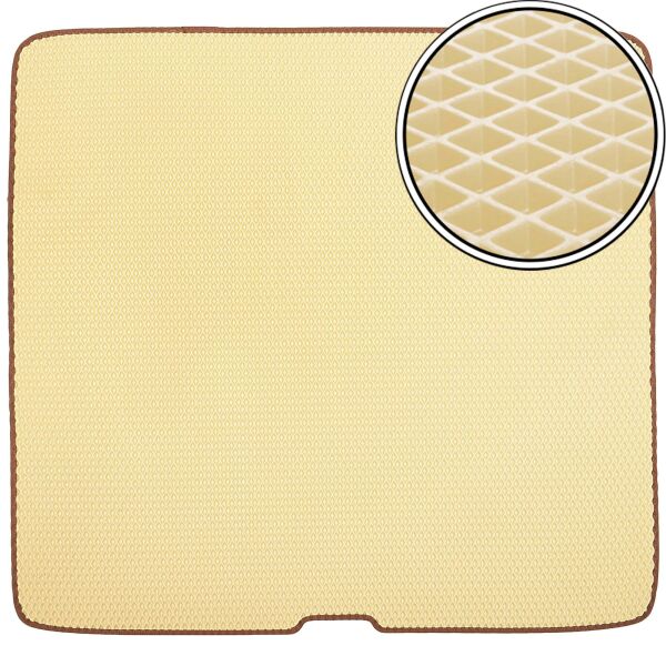 

Коврик в багажник Kinetic для Mercedes ML-Class W163 '98-05 EVA светло-беж. с коричневой тесьмой