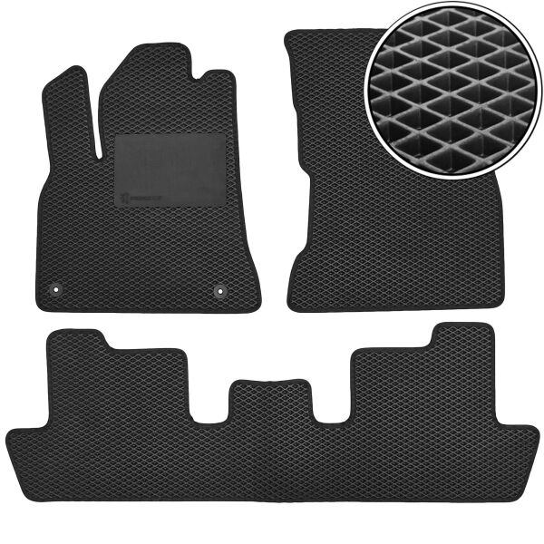 

Коврики в салон Kinetic для Peugeot 5008 '09-16 EVA-полимерные черные с подпятником (комплект)