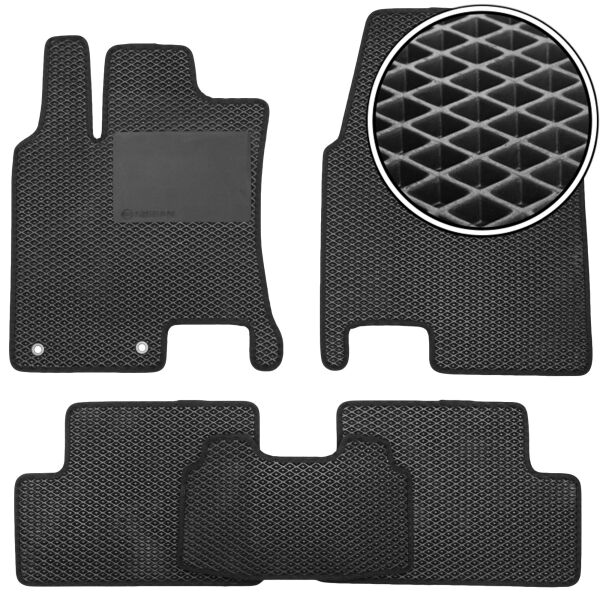 

Коврики в салон Kinetic для Nissan Qashqai '06-14 EVA-полимерные черные с подпятником (комплект)