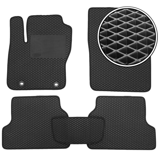 

Коврики в салон Kinetic для Ford Focus II '04-11 EVA-полимерные черные с подпятником (комплект)