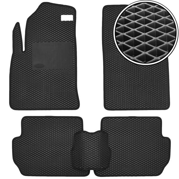 

Коврики в салон Kinetic для Ford Fusion '02-12 EVA-полимерные черные с подпятником (комплект)
