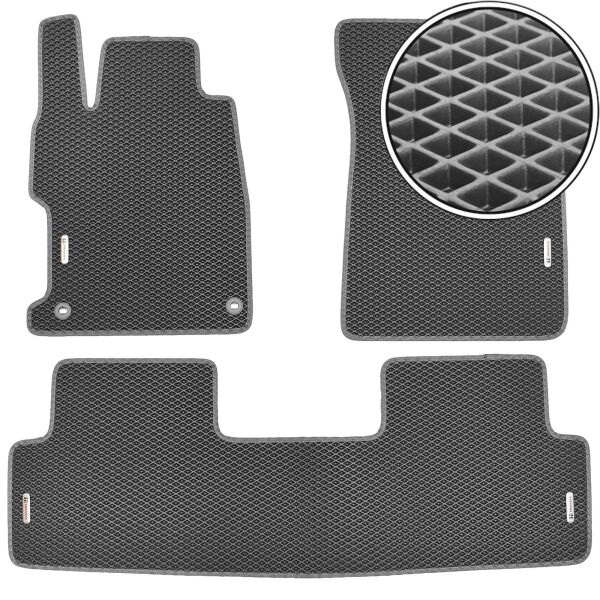 

Коврики в салон Kinetic для Honda Civic 4D '12-17 EVA серые 4 шильдика (комплект)