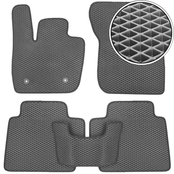 

Коврики в салон Kinetic для Lincoln MKZ '12-19 EVA-полимерные серые (комплект)