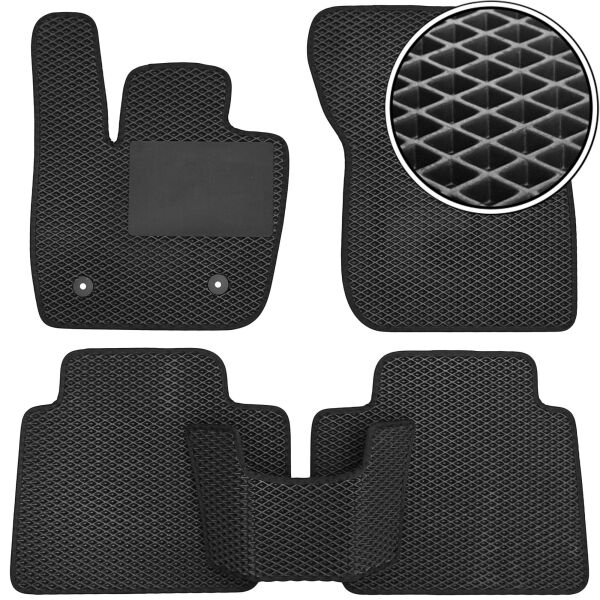 

Коврики в салон Kinetic для Lincoln MKZ '12-19 EVA-полимерные черные с подпятником (комплект)