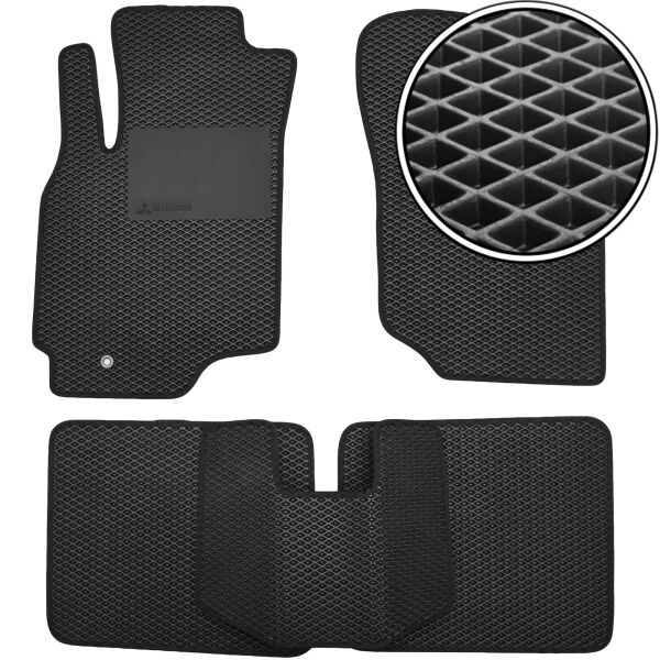 

Коврики в салон Kinetic для Mitsubishi Lancer 9 '04-09 EVA черные с подпятником (комплект)