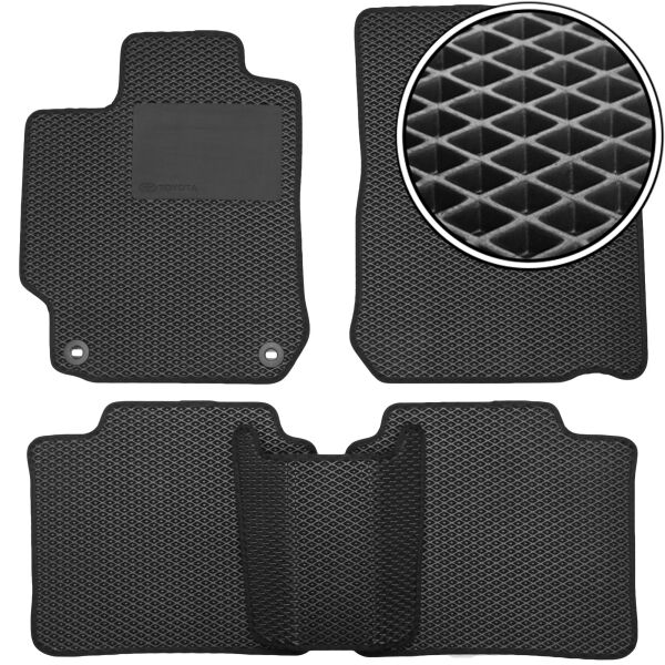

Коврики в салон Kinetic для Toyota Camry V50/60 USA '11-17 EVA-полимерные черные с ПП (комплект)