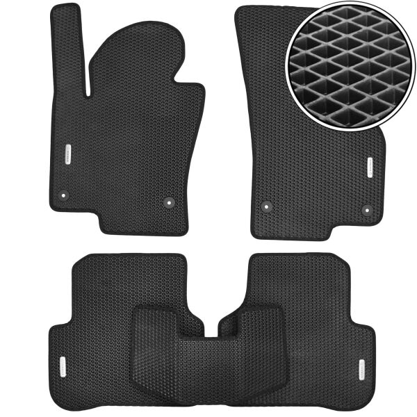 

Коврики в салон Kinetic для Volkswagen Passat B6 '05-10 EVA соты черные 4 шильдика (комплект)