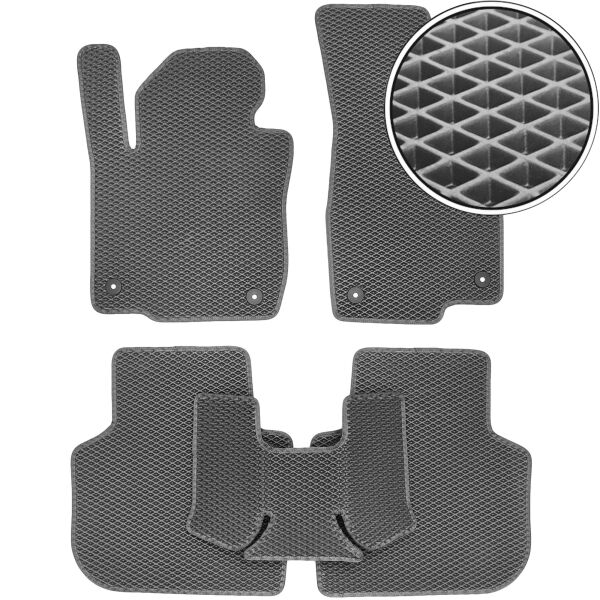 

Коврики в салон Kinetic для Volkswagen Passat USA '2011-2019 EVA-полимерные серые (комплект)
