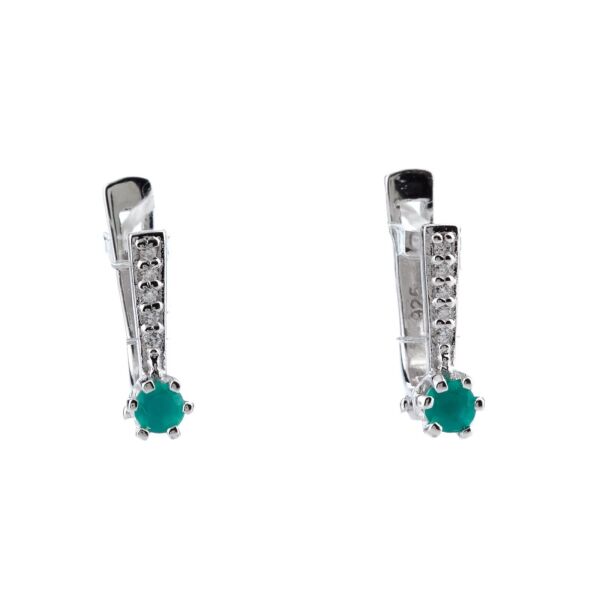 

Серьги из серебра с агатами и куб. циркониями (1650876)