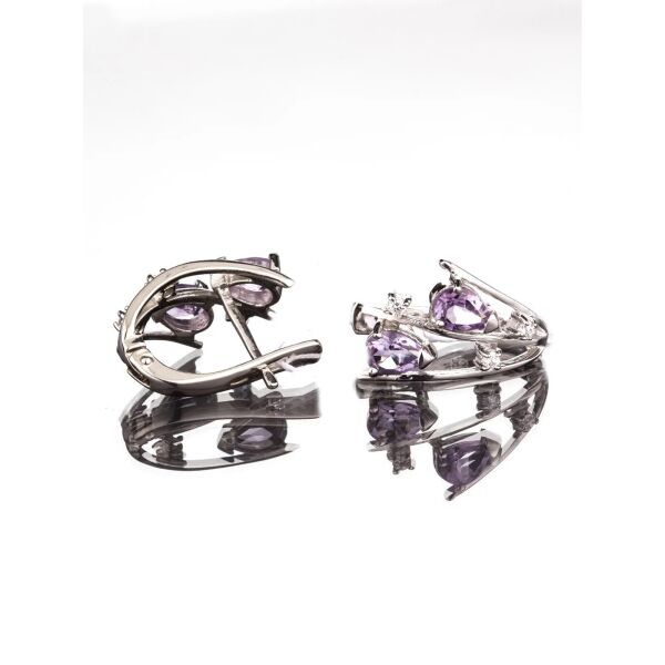 

Серьги из серебра с аметистами и куб. циркониями (1650319)