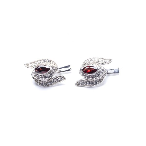 

Серьги из серебра с гранатами и куб. циркониями (1526973)