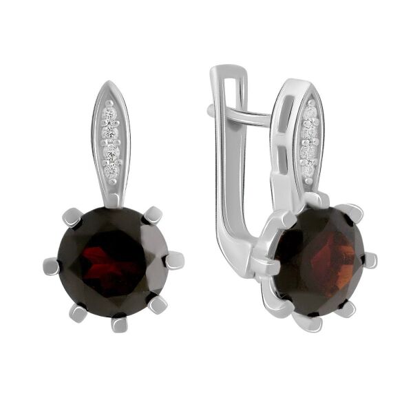 

Серьги из серебра с гранатами и куб. циркониями (1750661)