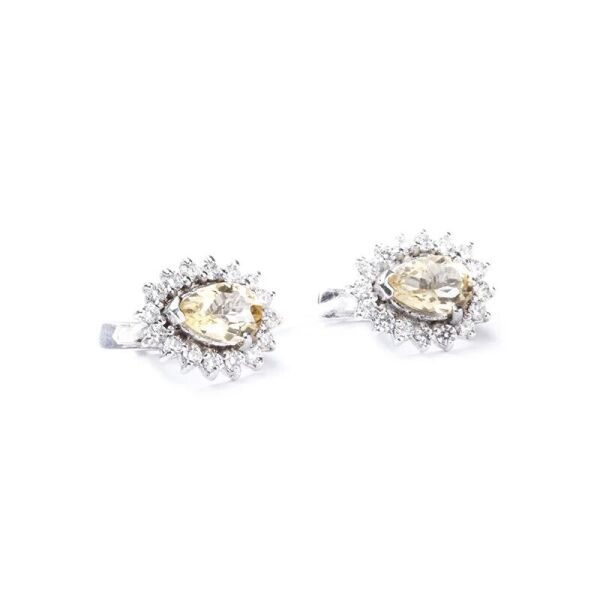 

Серьги из серебра с куб. циркониями и цитринами (1650271)