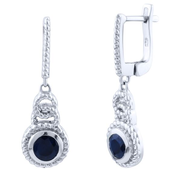 

Серьги из серебра с сапфирами (1432726)