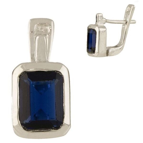 

Серьги из серебра с сапфирами (синт.) (1436670)