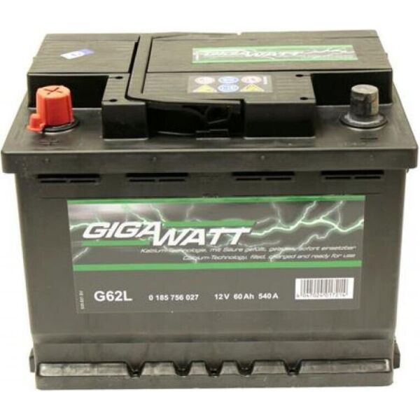 

Аккумулятор автомобильный GIGAWATT 60А (0185756027) JZL . 48554