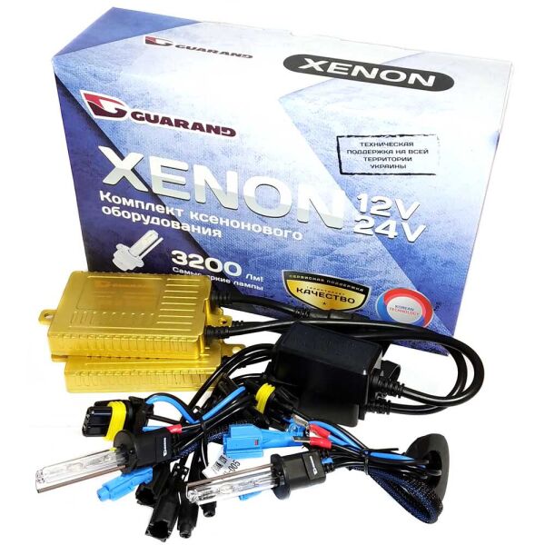

Комплект ксенона Guarand 55w 12v H1 3000k