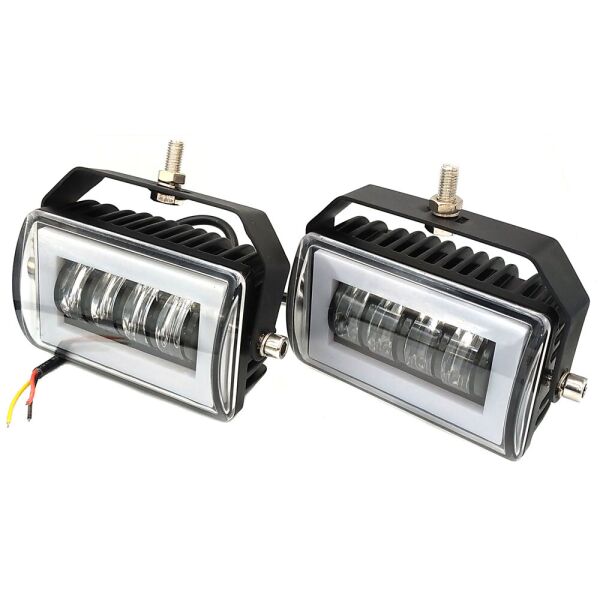 

Противотуманные фары LED EA Light X Cree 5000k 5000Lm 80w 12v квадратные с ДХО и СТГ