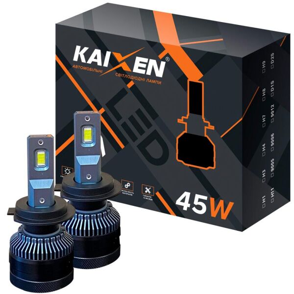 

Светодиодные лампы LED Kaixen K7 Canbus H7 6000k 45w 12v