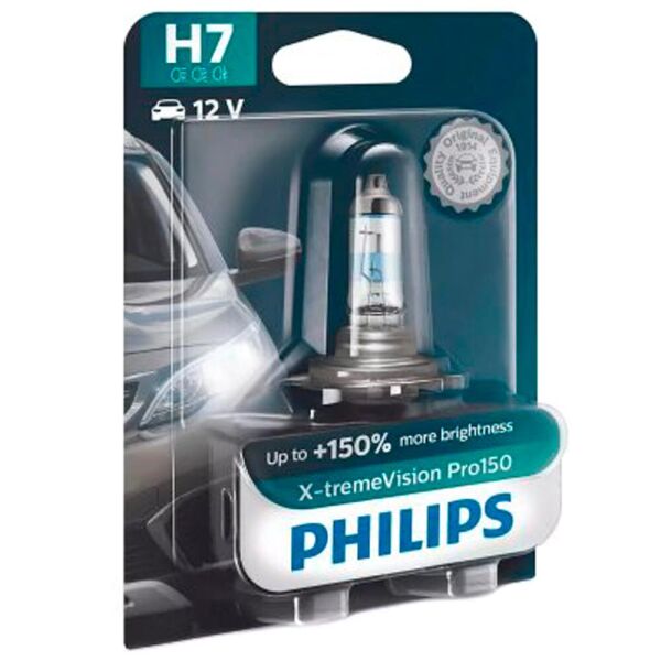 

Галогеновая лампа Philips H7 X-tremeVision Pro150 +150% 12972XVPB1 55W PX26d