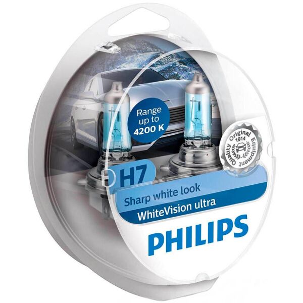

Галогеновые лампы Philips H7 WhiteVision Ultra +60% 12972WVUSM 55W PX26d