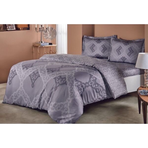 

Постельное белье Tac. Satin Corette Grey-Евро