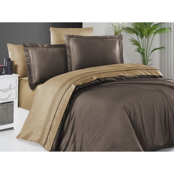 

Постельное белье First Choice. DELUXE Satin Serenity Dark Brown -Caramel Евро