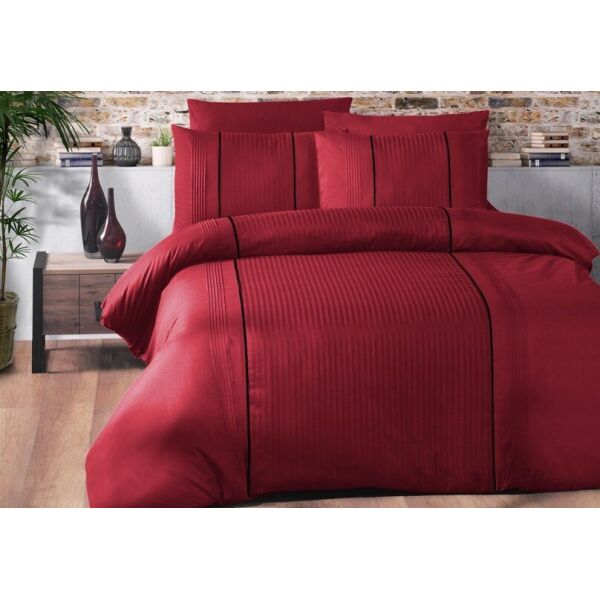 

Постельное белье First Choice. Ranforce DARK Deluxe Elegant Red-Евро