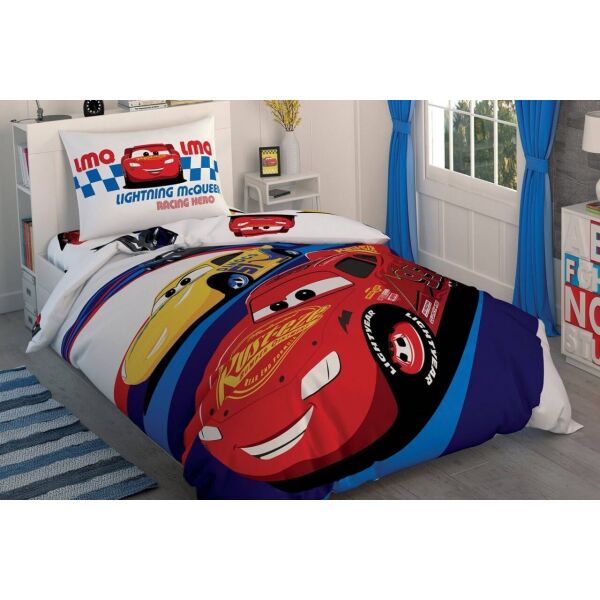 

Подростковое постельное белье TAC. Disney Cars Race-1,5-спальный подростковый