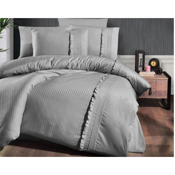 

Постельное белье First Choice. Ranforce Deluxe Sweetness Grey-Евро
