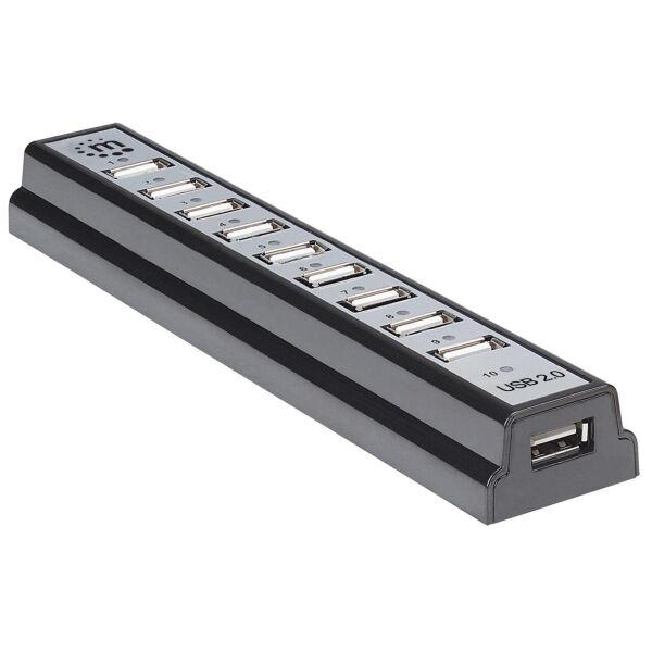 

Активный USB хаб Digital Black на 10 портов разветвитель с блоком питания черный